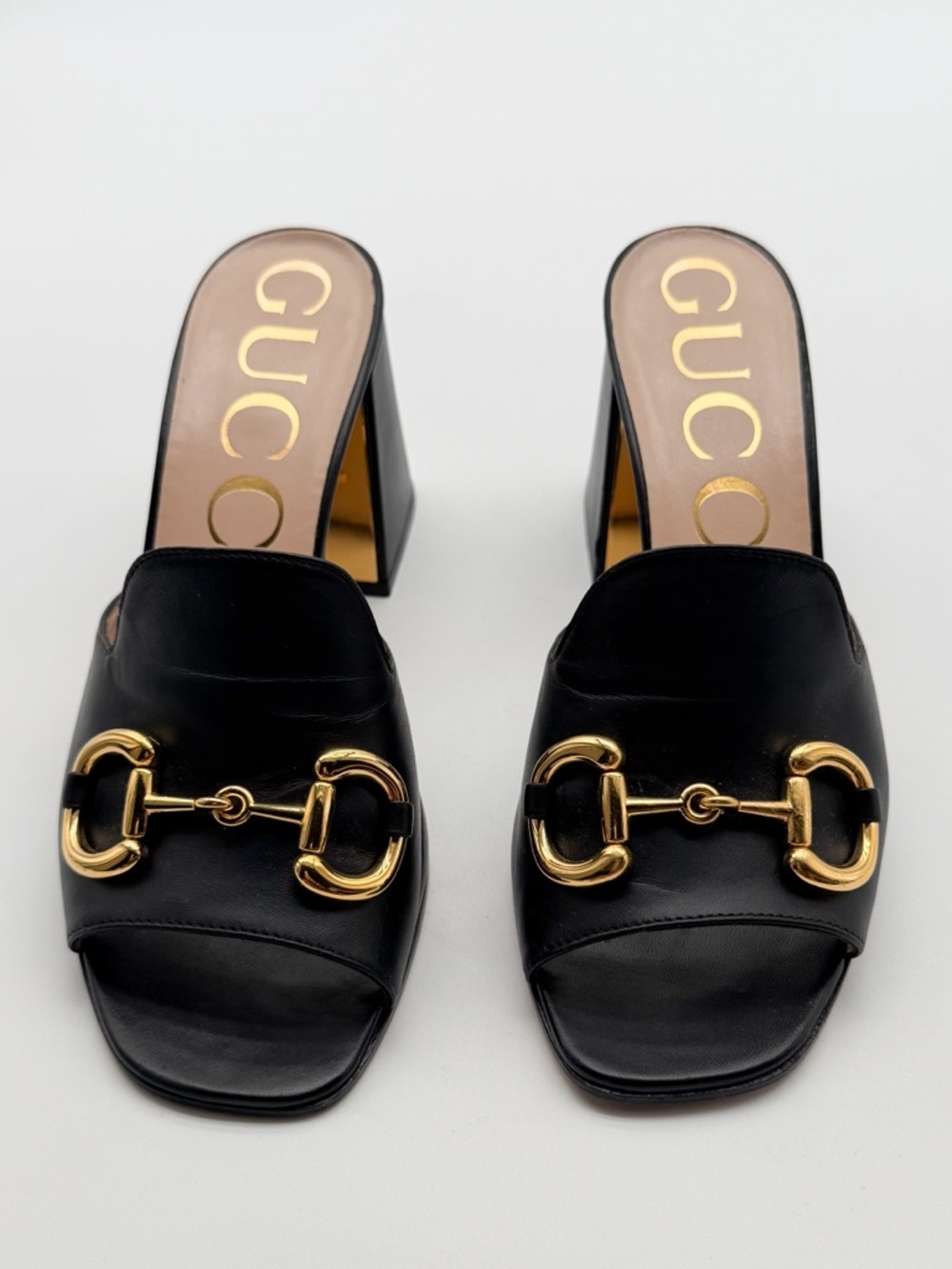 Gucci Baby Horsebit Block Heel
Slide Mules Leather Black EU 38.5 US 8.5 - Picture 2 of 11